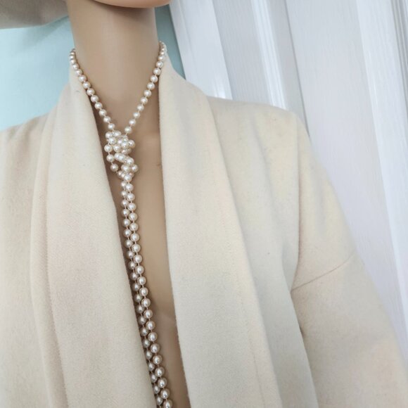 Eileen Fisher New York winter white wool maxi coat/duster - Picture 3 of 7